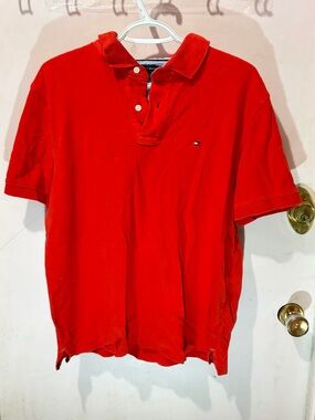 Tommy Hilfiger Bright Red Men's Polo Shirt